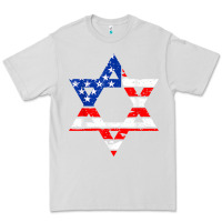 Dove Grey hanukah american flag star of david   jewish chanukah t shirt Premium Tee - linhVisuals