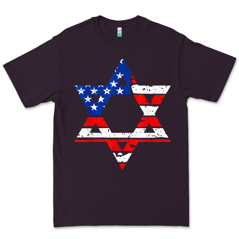 Hanukah American Flag Star Of David   Jewish Chanukah T Shirt Premium Tee by linhVisuals | Teevron