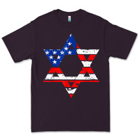 Plum hanukah american flag star of david   jewish chanukah t shirt Premium Tee - linhVisuals