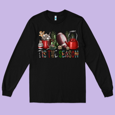 Tis The Season Long Sleeve Tee Designed By Sublimationcraftshop