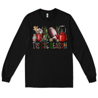 Black tis the season Long Sleeve Tee - SublimationCraftShop