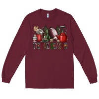 Burgundy tis the season Long Sleeve Tee - SublimationCraftShop