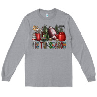 Heather Grey tis the season Long Sleeve Tee - SublimationCraftShop