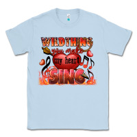Dusty Blue Valentine's Day wild thing you make my heart sing Classic Tee - FaDigitalArtStudio