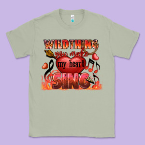 Valentine's Day Wild Thing You Make My Heart Sing Classic Tee Designed By Fadigitalartstudio