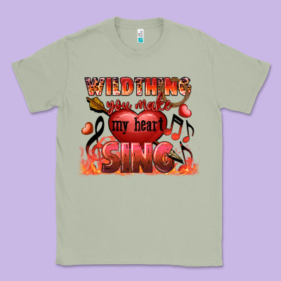 Valentine's Day Wild Thing You Make My Heart Sing Classic Tee Designed By Fadigitalartstudio