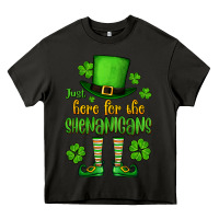 Asphalt Just here for the shenanigans St. Patrick's Heavy Core Tee - OliviaCreatesArt