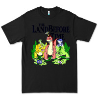 Black land before time pastel dinosaur friends Premium Tee - linhVisuals