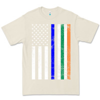 Bone irish american flag thin blue line police st. patrick's day long sleev Premium Tee - linhVisuals