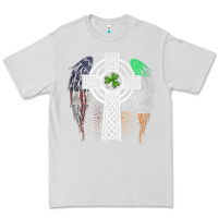 Dove Grey irish american usa flag celtic cross st patrick's day premium t shirt Premium Tee - linhVisuals