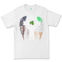 White irish american usa flag celtic cross st patrick's day premium t shirt Premium Tee - linhVisuals