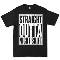 Black straight outta night shift Premium Tee - linhVisuals