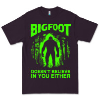 Plum bigfoot believer t  shirt bigfoot doesnt believe in you either t  shir Premium Tee - linhVisuals
