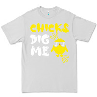 Dove Grey chicks dig me Premium Tee - linhVisuals
