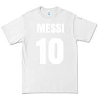 White messi 10 Premium Tee - linhVisuals