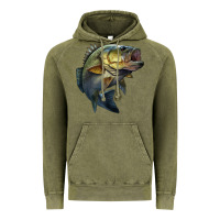 Vintage Olive jumping bass Vintage Hoodie - LillyAllenDesigns