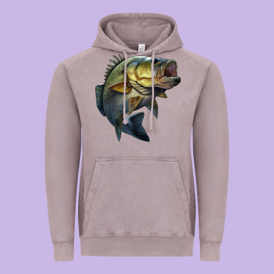Jumping Bass Vintage Hoodie Designed By Lillyallendesigns
