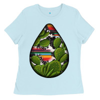 Baby Blue mexican teardrop  5 Ladies Tee - BundleAndBundleShop