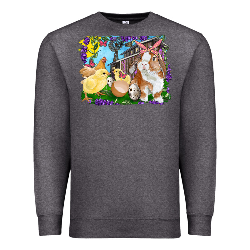 Easter Farm Chicks And Bunny Premium Sweatshirt by RanaPortraitStore | Teevron