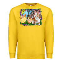 Lemon easter farm chicks and bunny Premium Sweatshirt - RanaPortraitStore