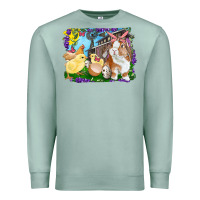 Seafoam easter farm chicks and bunny Premium Sweatshirt - RanaPortraitStore