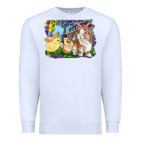 White easter farm chicks and bunny Premium Sweatshirt - RanaPortraitStore