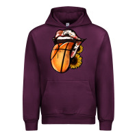 Mauve Wine Basketball Tongue Urban Hoodie - Jasminsmagicworld
