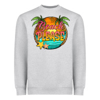 Heather Grey beach please Heavyweight Sweatshirt - Jasminsmagicworld