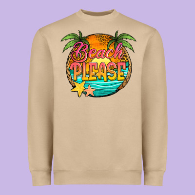 Beach Please Heavyweight Sweatshirt Designed By Jasminsmagicworld