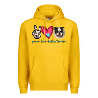 Lemon Peace Love Boston Terrier Premium Hoodie - Jasminsmagicworld