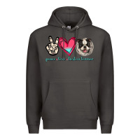 Smoke Peace Love Boston Terrier Premium Hoodie - Jasminsmagicworld