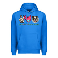 True Royal Peace Love Boston Terrier Premium Hoodie - Jasminsmagicworld
