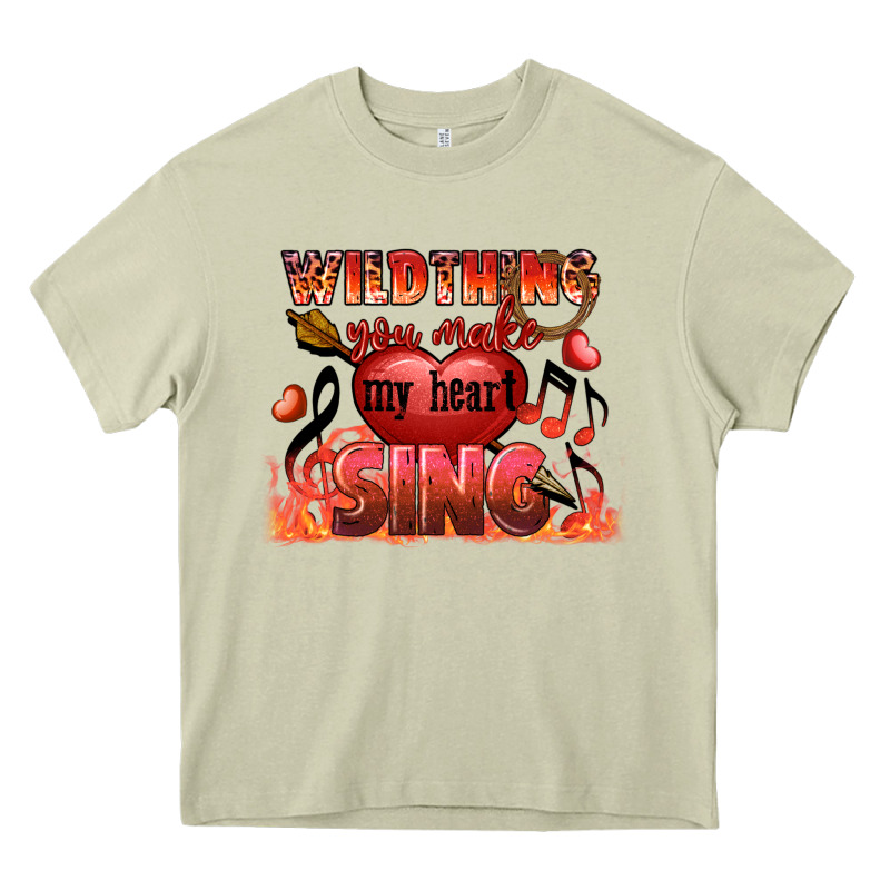 Valentine's Day Wild Thing You Make My Heart Sing Heavy Core Tee by FaDigitalArtStudio | Teevron