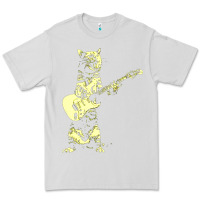 Dove Grey cat playing guitar Premium Tee - linhVisuals