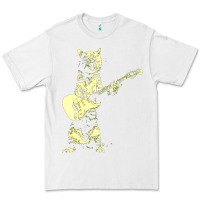 White cat playing guitar Premium Tee - linhVisuals