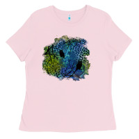 Bubblegum Pink halloween patch  3 Ladies Tee - BundleAndBundleShop