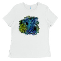 White halloween patch  3 Ladies Tee - BundleAndBundleShop