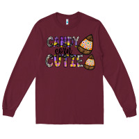 Burgundy Candy Corn Cutie Long Sleeve Tee - CowhideDigitalArt