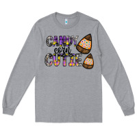 Heather Grey Candy Corn Cutie Long Sleeve Tee - CowhideDigitalArt