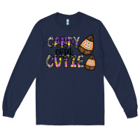 Navy Candy Corn Cutie Long Sleeve Tee - CowhideDigitalArt