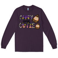 Plum Candy Corn Cutie Long Sleeve Tee - CowhideDigitalArt
