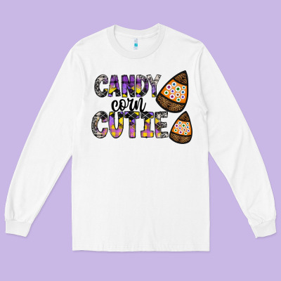 Candy Corn Cutie Long Sleeve Tee Designed By Cowhidedigitalart