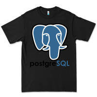 Black Postgresql Premium Tee - linhVisuals