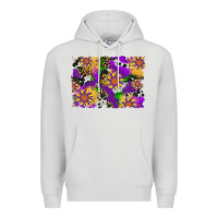 Dove Grey mardi gras sunflower cowhide leopard and glitter background Premium Hoodie - Artiststas