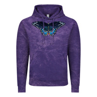 Cloud Purple Black Swallowtail Butterfly Vintage Hoodie - LillyAllenDesigns