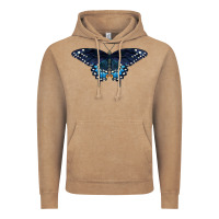 Vintage Coffee Black Swallowtail Butterfly Vintage Hoodie - LillyAllenDesigns