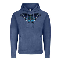 Vintage Denim Black Swallowtail Butterfly Vintage Hoodie - LillyAllenDesigns