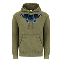 Vintage Olive Black Swallowtail Butterfly Vintage Hoodie - LillyAllenDesigns