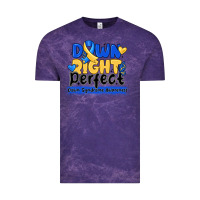 Cloud Purple down right perfect down syndrome awareness Vintage Tee - CowhideDigitalArt