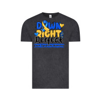 Vintage Black down right perfect down syndrome awareness Vintage Tee - CowhideDigitalArt